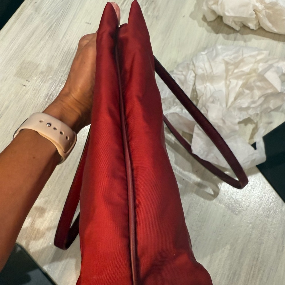 Prada Nylon Red Tote Bag-Authentic - Picture 10 of 16